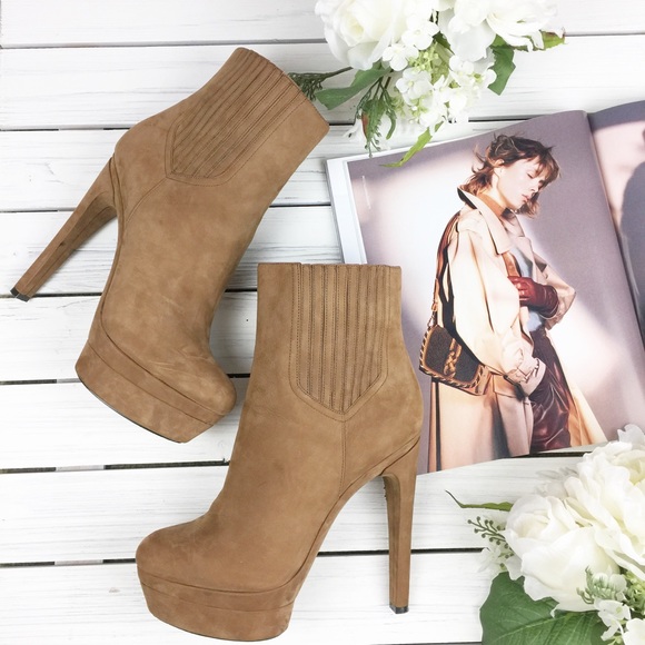 Rachel Zoe Shoes - Rachel Zoe Audrey Suede Ankle Platform Booties 10